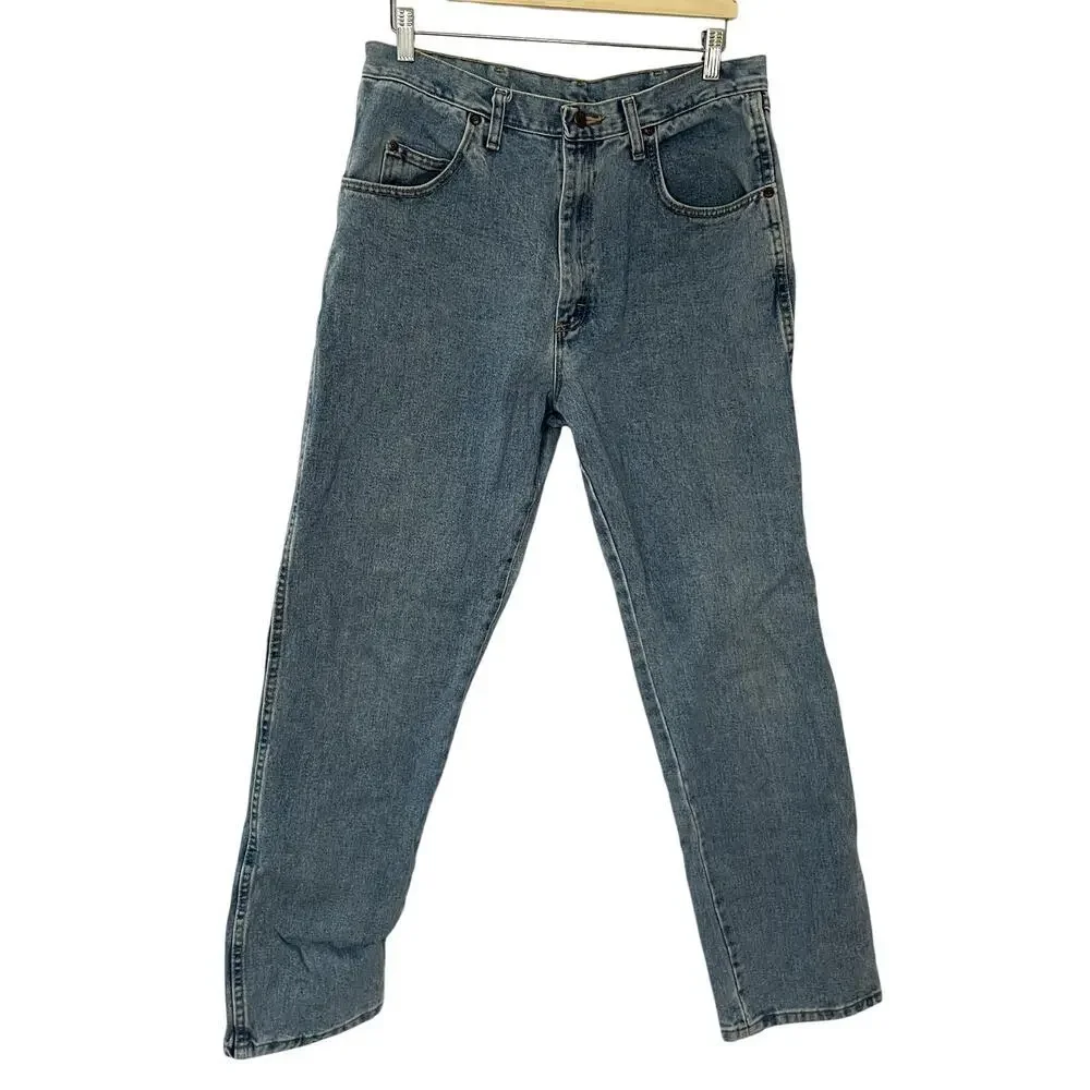 Wrangler blues 36 X 34 cotton blue jeans casual classic denim work pants